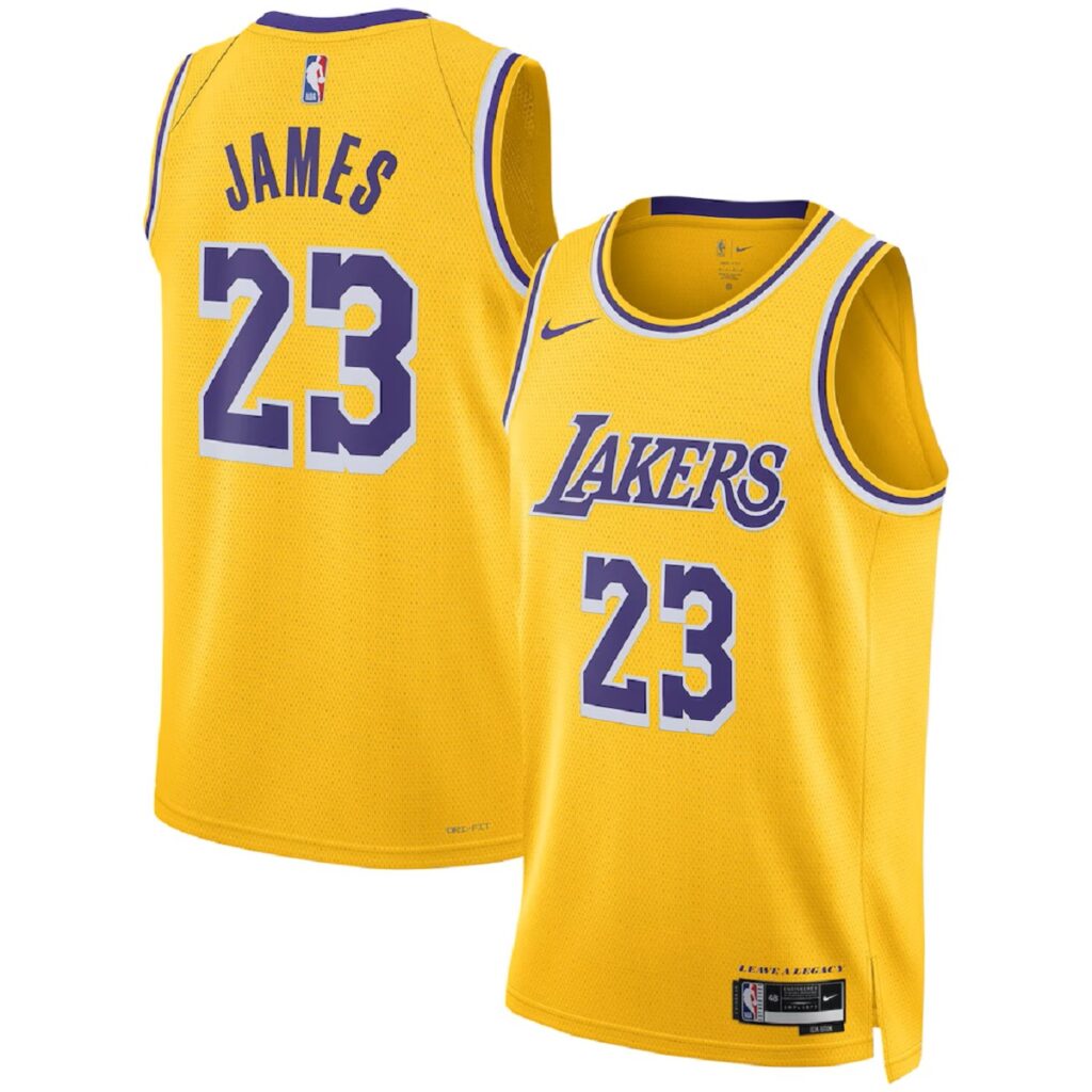 Unisex Los Angeles Lakers LeBron James #23 Gold Swingman Jersey – Icon Edition - Cancha Kits