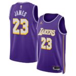 Unisex Los Angeles Lakers LeBron James #23 Purple Swingman Jersey – Statement Edition
