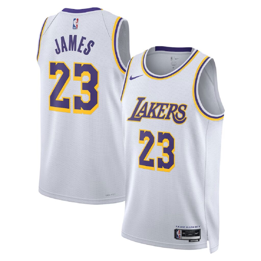 Unisex Los Angeles Lakers LeBron James #23 White Swingman Jersey – Association Edition - Cancha Kits