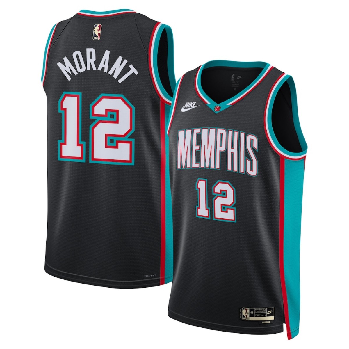 Unisex Memphis Grizzlies Grizzlies Ja Morant #12 Black Swingman Jersey - Classic Edition — NBA Retro