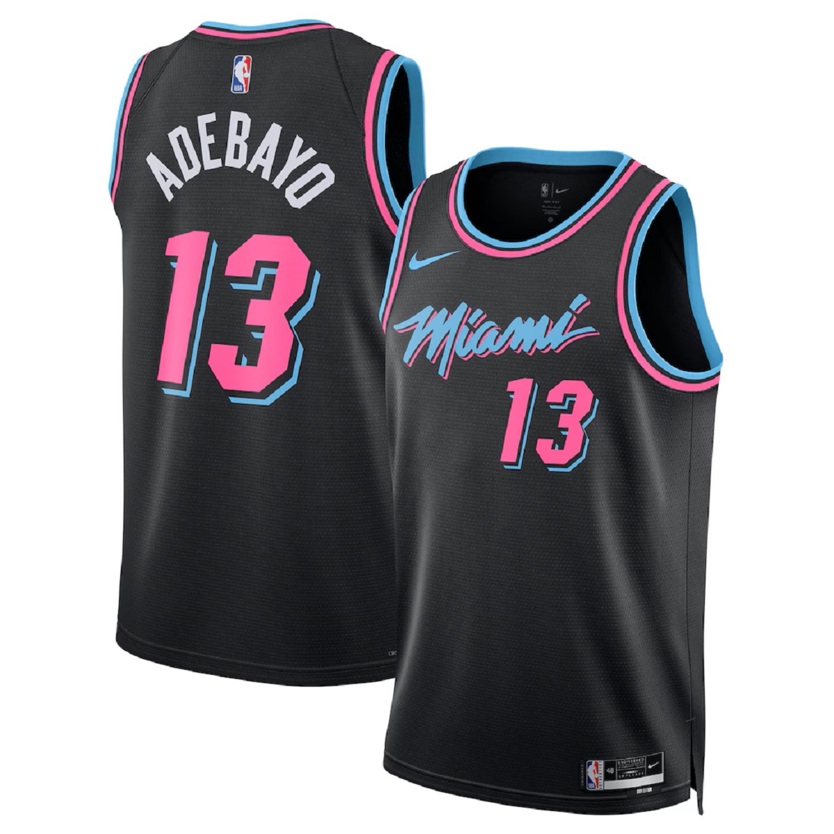 Unisex Miami Heat Bam Adebayo #13 Black Swingman Jersey 2025/26 - City Edition — NBA Other 2025/26