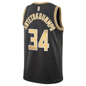 Unisex Milwaukee Bucks Giannis Antetokounmpo #34 Black Select Series Swingman Jersey - Cancha Kits