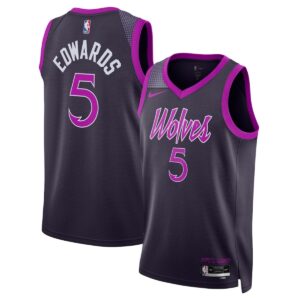 Unisex Minnesota Timberwolves Anthony Edwards #5 Navy Swingman Jersey - Icon Edition - Cancha Kits