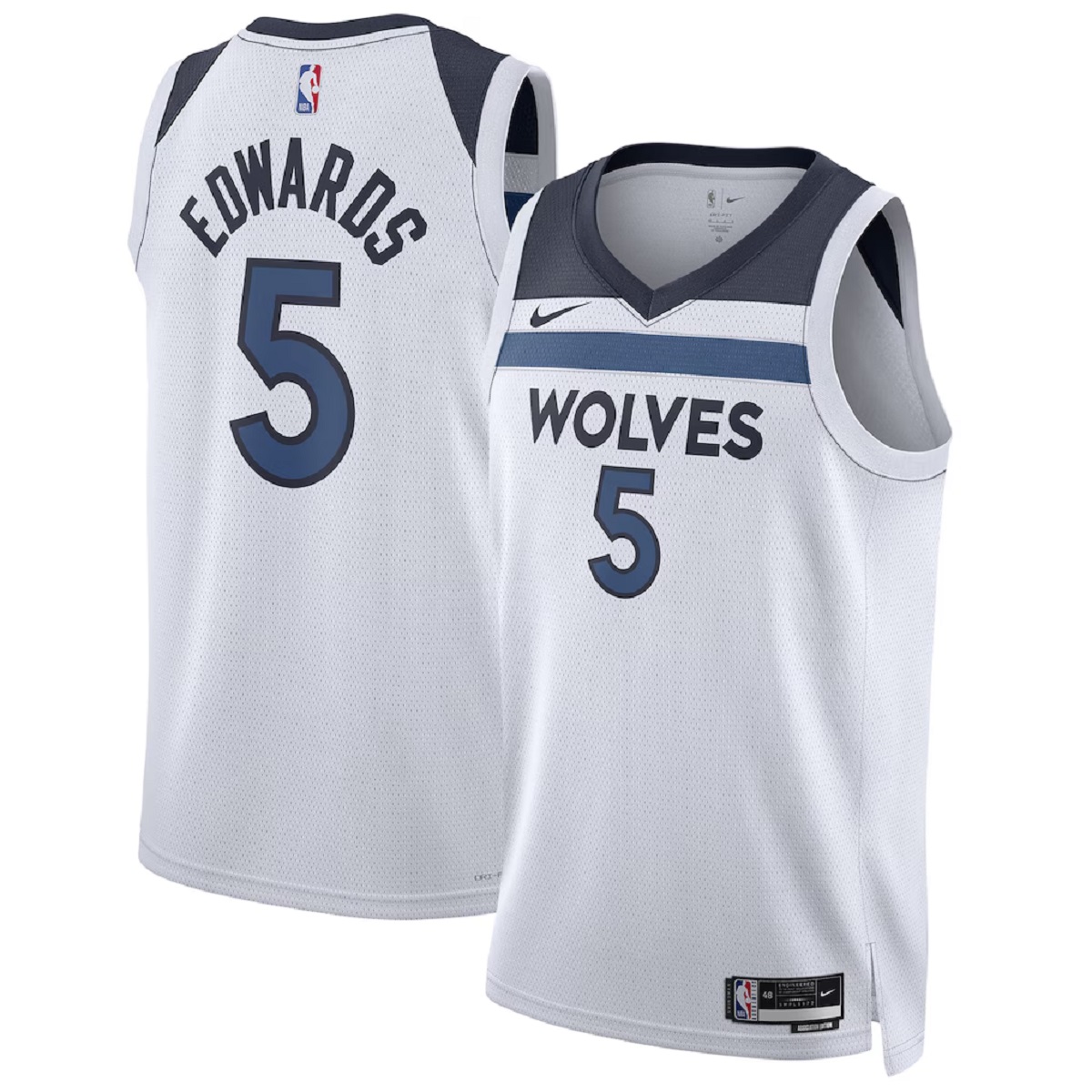 Unisex Minnesota Timberwolves Anthony Edwards #5 White Swingman Jersey - Association Edition — NBA Other
