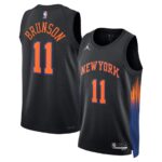 Unisex New York Knicks Jalen Brunson #11 Black Swingman Jersey – Statement Edition