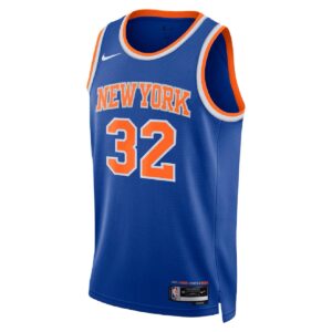 Unisex New York Knicks Karl-Anthony Towns #32 Blue Swingman Jersey - Icon Edition - Cancha Kits