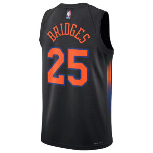 Unisex New York Knicks Mikal Bridges #25 Jordan Brand Black Swingman Jersey - Statement Edition - Cancha Kits