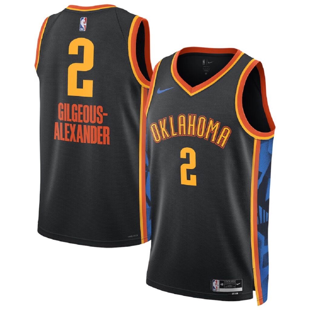 Unisex Oklahoma City Thunder Shai Gilgeous-Alexander #2 Black Swingman Jersey – City Edition - Cancha Kits