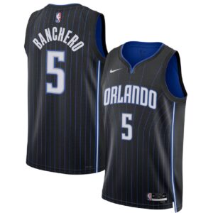 Unisex  Orlando Magic Paolo Banchero #5 Black Swingman Jersey - Icon Edition - Cancha Kits