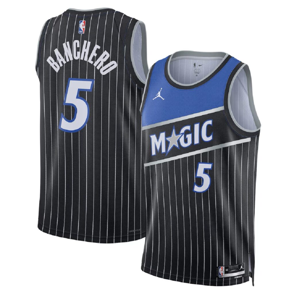 Unisex  Orlando Magic Paolo Banchero #5 Black Swingman Jersey – Statement Edition - Cancha Kits