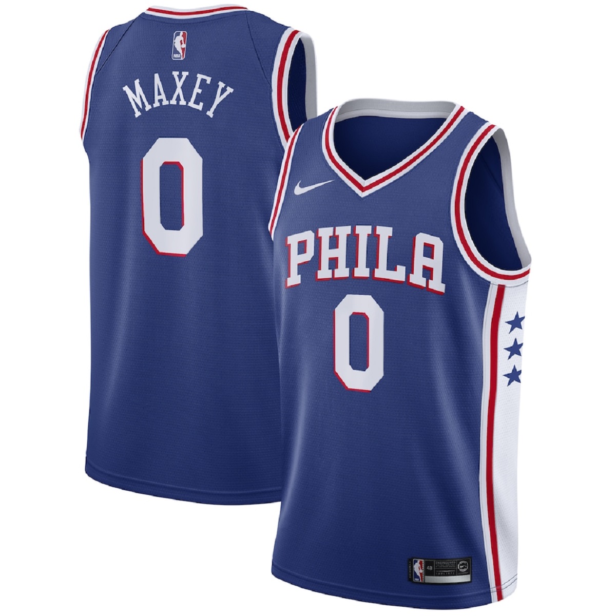 Unisex Philadelphia 76ers Tyrese Maxey #0 Royal Swingman Jersey - Icon Edition — NBA Special Edition