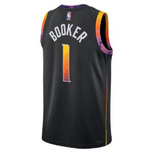 Unisex Phoenix Suns Devin Booker #1 Black Swingman Jersey - Statement Edition - Cancha Kits