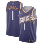 Unisex Phoenix Suns Devin Booker #1 Purple Swingman Jersey 2025/ – Icon Edition
