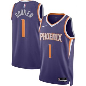 Unisex Phoenix Suns Devin Booker #1 Purple Swingman Jersey - Icon Edition - Cancha Kits