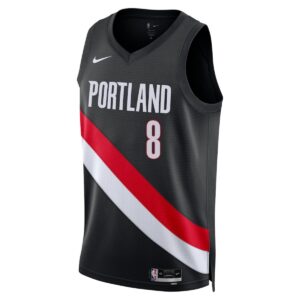 Unisex Portland Trail Blazers Deni Avdija #8 Black Swingman Jersey - Icon Edition - Cancha Kits
