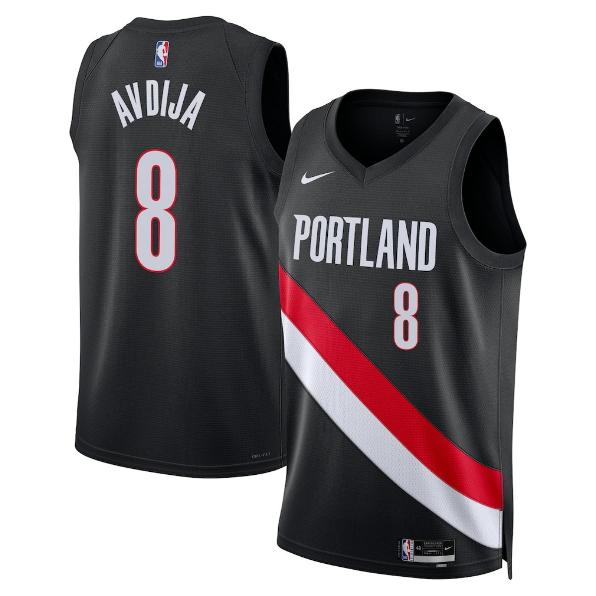Unisex Portland Trail Blazers Deni Avdija #8 Black Swingman Jersey - Icon Edition — NBA Special Edition