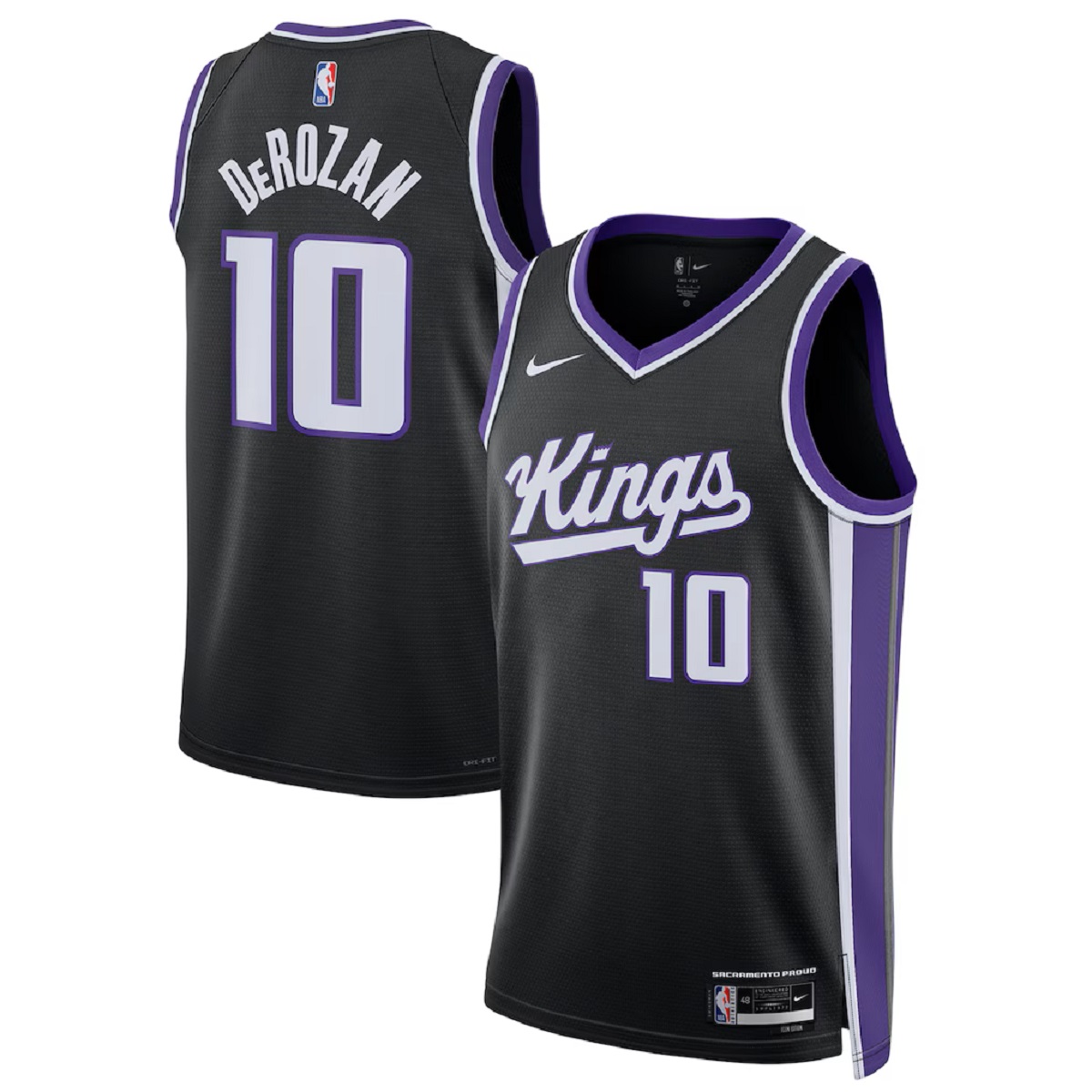 Unisex Sacramento Kings DeMar DeRozan #10 Black Swingman Jersey - Icon Edition — NBA Special Edition