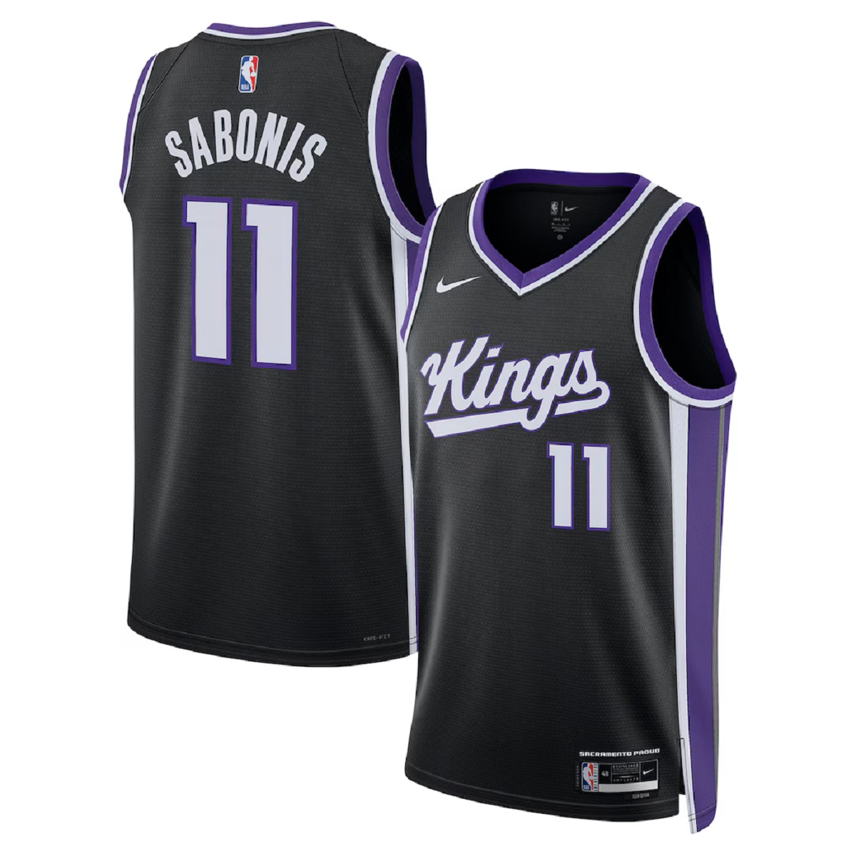 Unisex Sacramento Kings Domantas Sabonis #11 Black Swingman Jersey - Icon Edition — NBA Special Edition