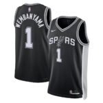 Unisex San Antonio Spurs Victor Wembanyama #1 Black Swingman Jersey – Icon Edition