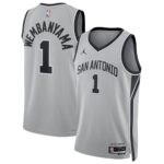 Unisex San Antonio Spurs Victor Wembanyama #1 Silver Swingman Jersey – Statement Edition