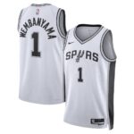 Unisex San Antonio Spurs Victor Wembanyama #1 White Swingman Jersey – Association Edition