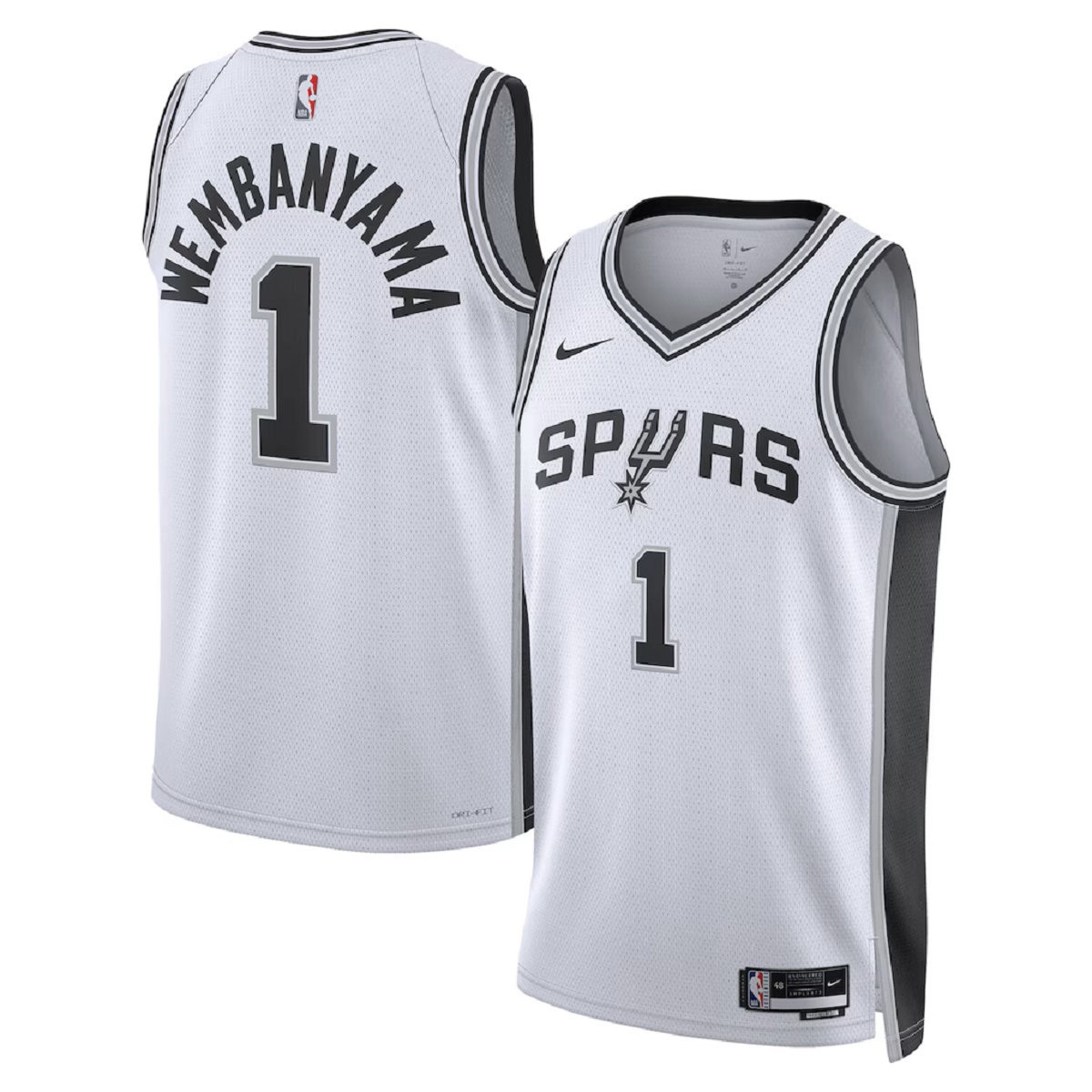 Unisex San Antonio Spurs Victor Wembanyama #1 White Swingman Jersey - Association Edition — NBA Other