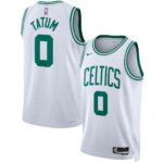 Youth Boston Celtics Jayson Tatum #0 White Swingman Jersey – Association Edition