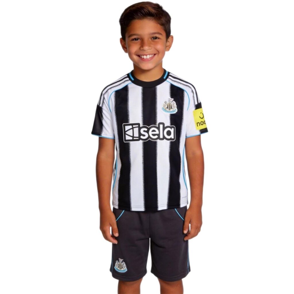 Kids Newcastle United Home Jersey Kit 2025/26 - Cancha Kits