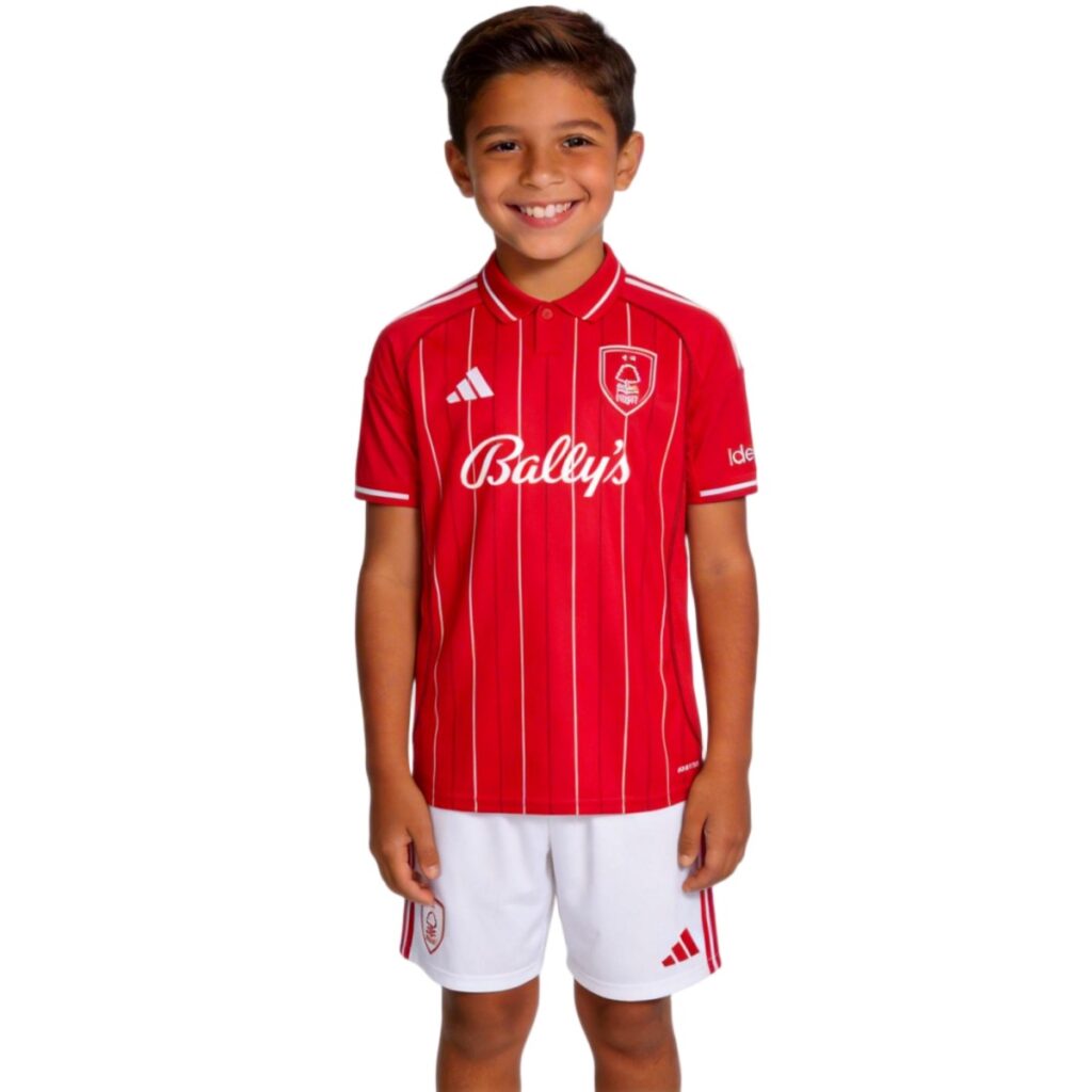 Kids Nottingham Forest Home Jersey Kit 2025/26 - Cancha Kits