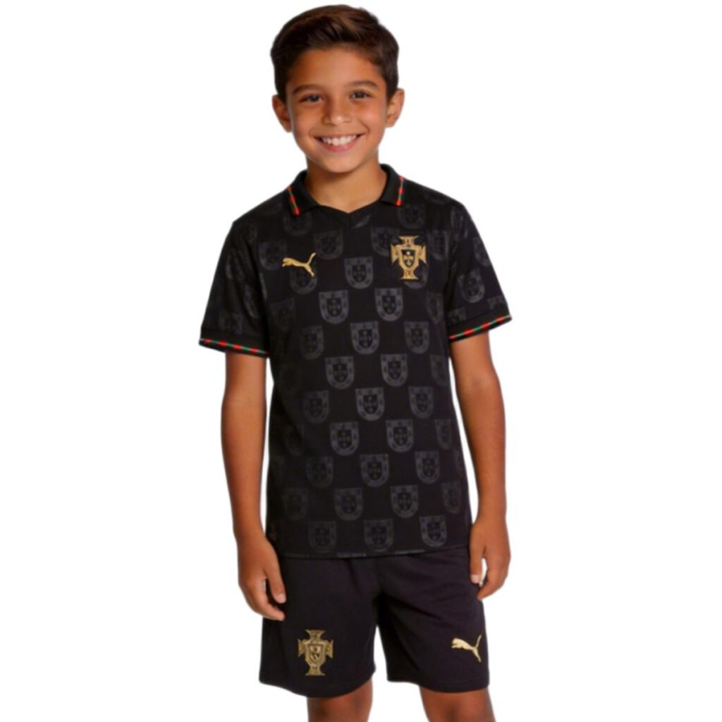 Kids Portugal ‘Black Panther’ Special Edition Jersey Kit 2026 - Cancha Kits