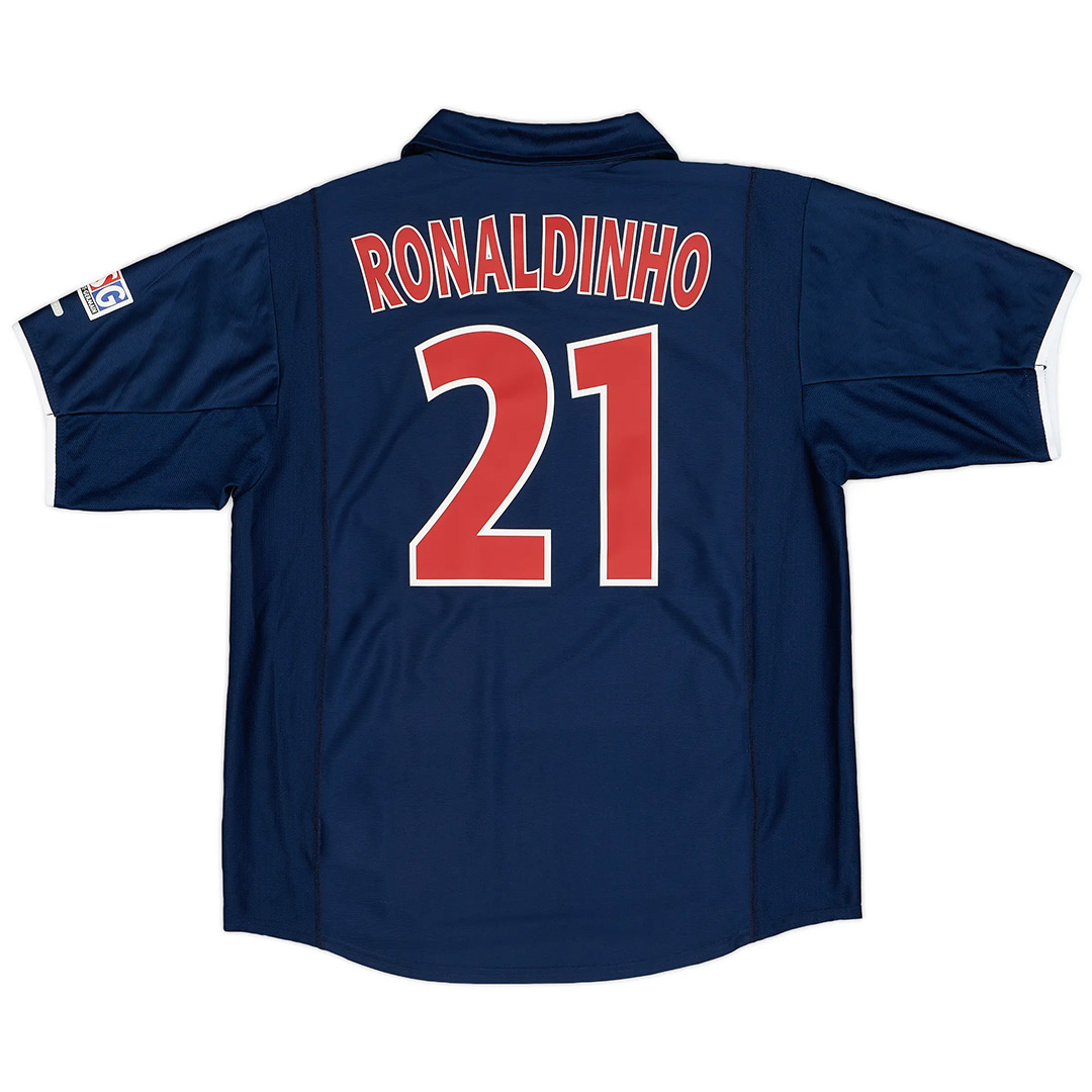 Ronaldinho #21 Retro PSG Home Jersey 2001/02 — PSG Home 2001/02