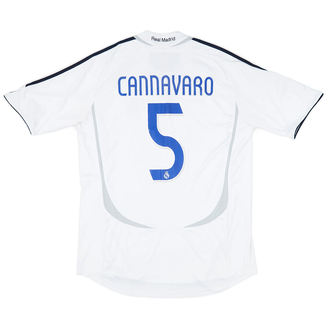 CANNAVARO #5 Retro Real Madrid Home Jersey 2006/07 — Real Madrid Home 2006/07