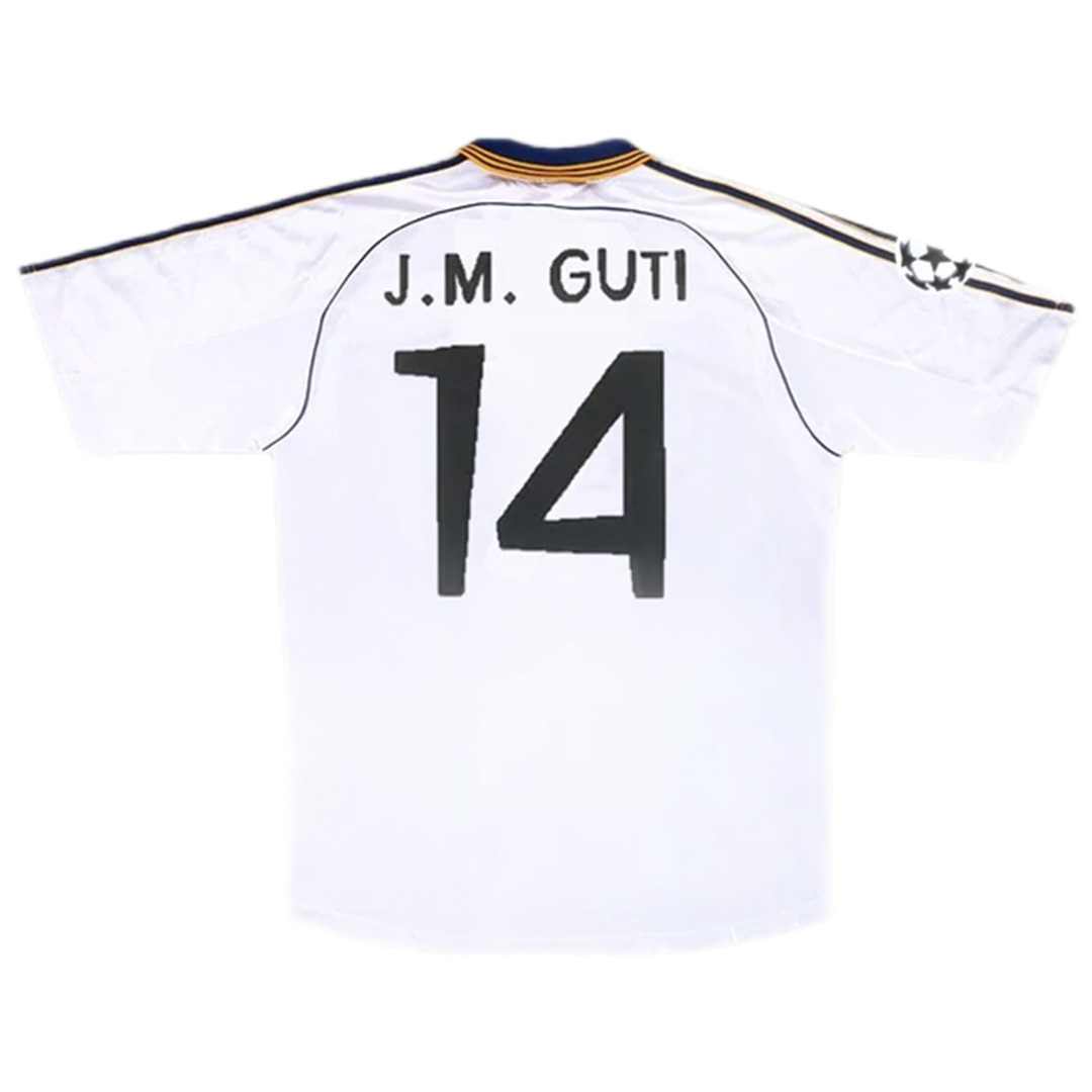 J.M. GUTI #14 Retro Real Madrid Home Jersey 1998/00 — Real Madrid Home 1998/00