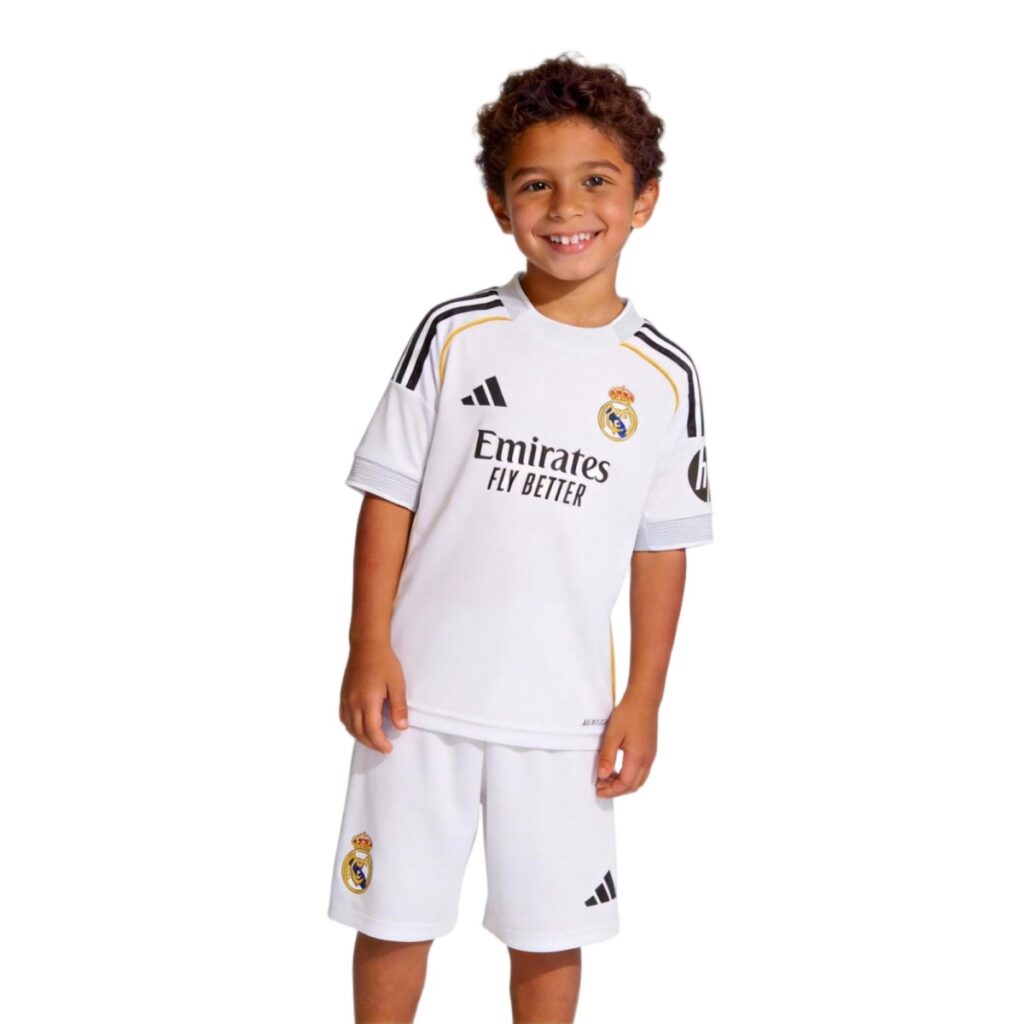Kids Real Madrid Home Jersey Kit 2025/26 - Cancha Kits