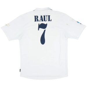 RAUL #7 Retro Real Madrid Centenary Home Jersey 2002/03 - Cancha Kits