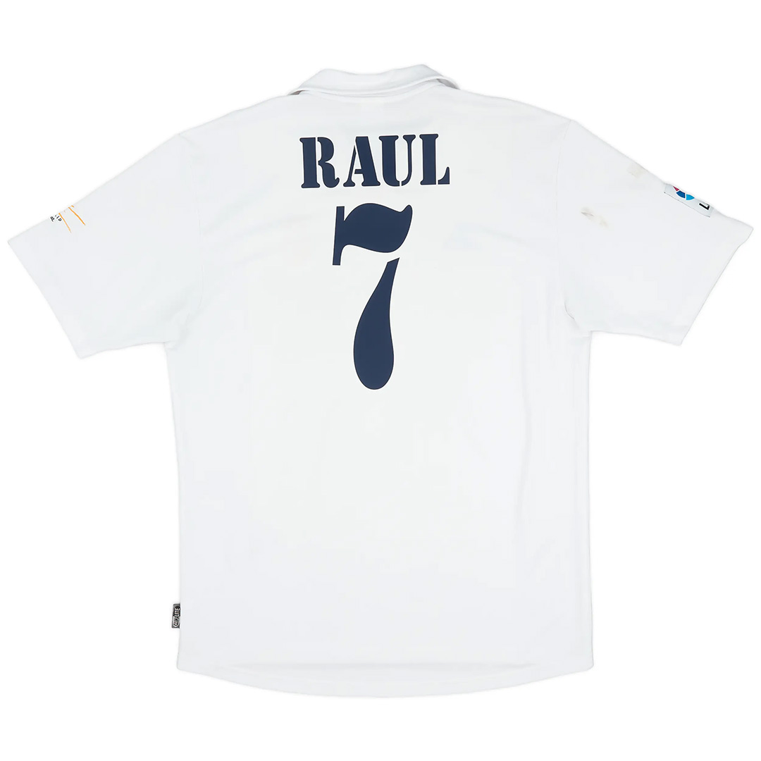 RAUL #7 Retro Real Madrid Centenary Home Jersey 2002/03 — Real Madrid Home 2002/03