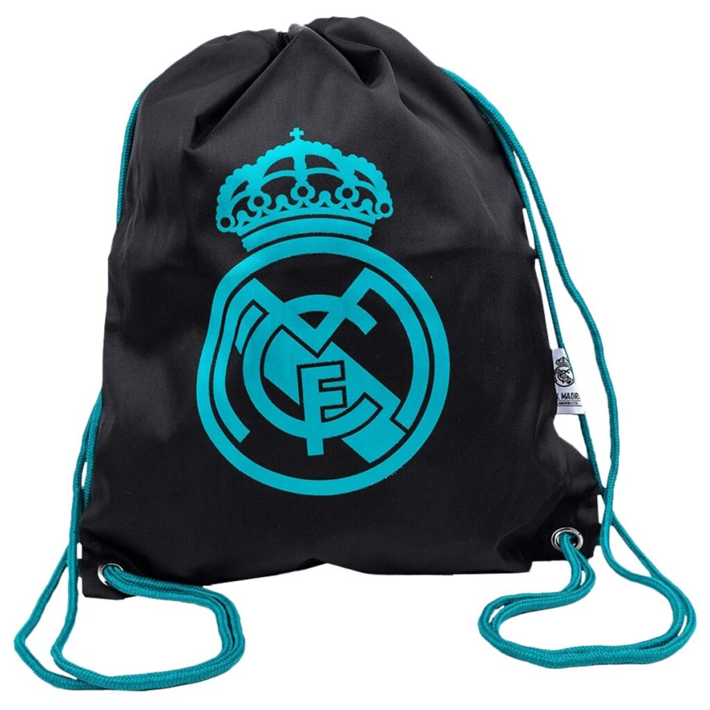 Real Madrid Crest Gymsack – Black - Cancha Kits
