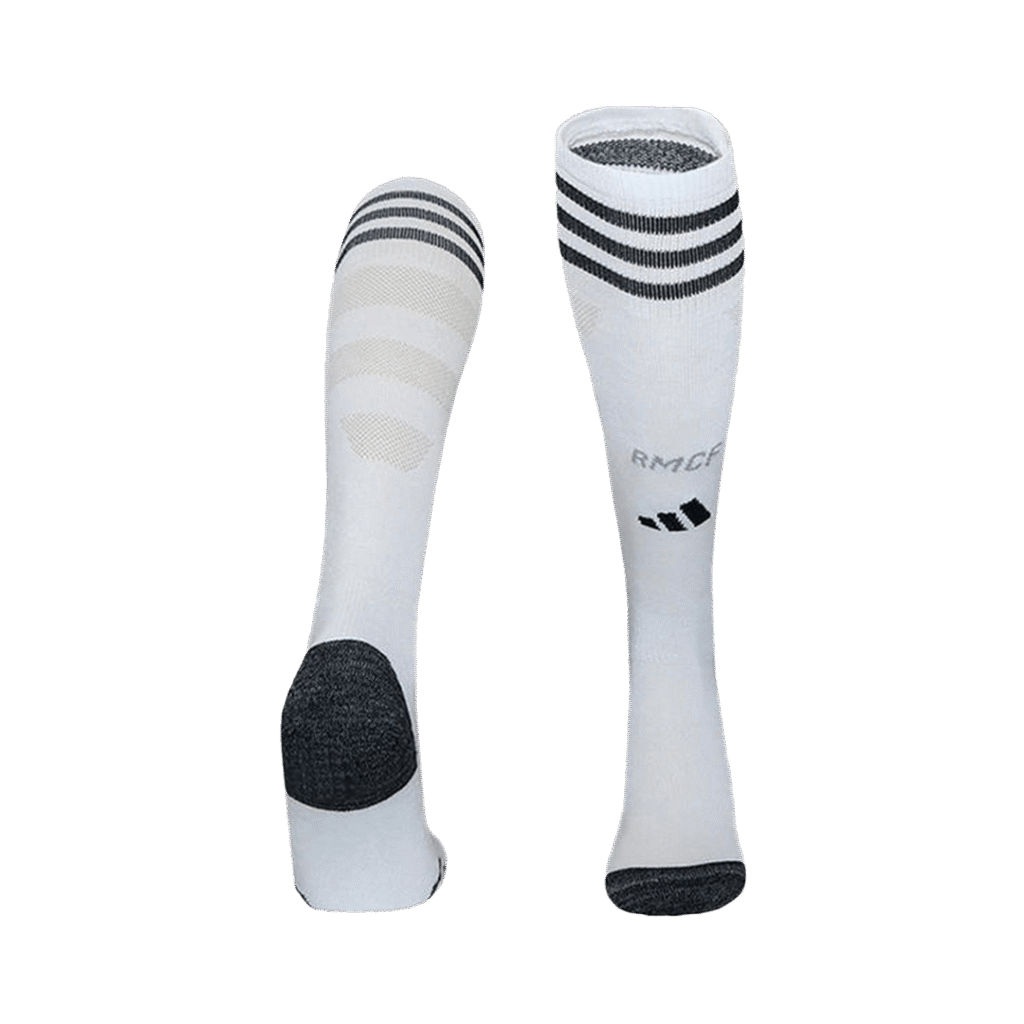 Real Madrid Home Soccer Socks – White 2025/26 - Cancha Kits