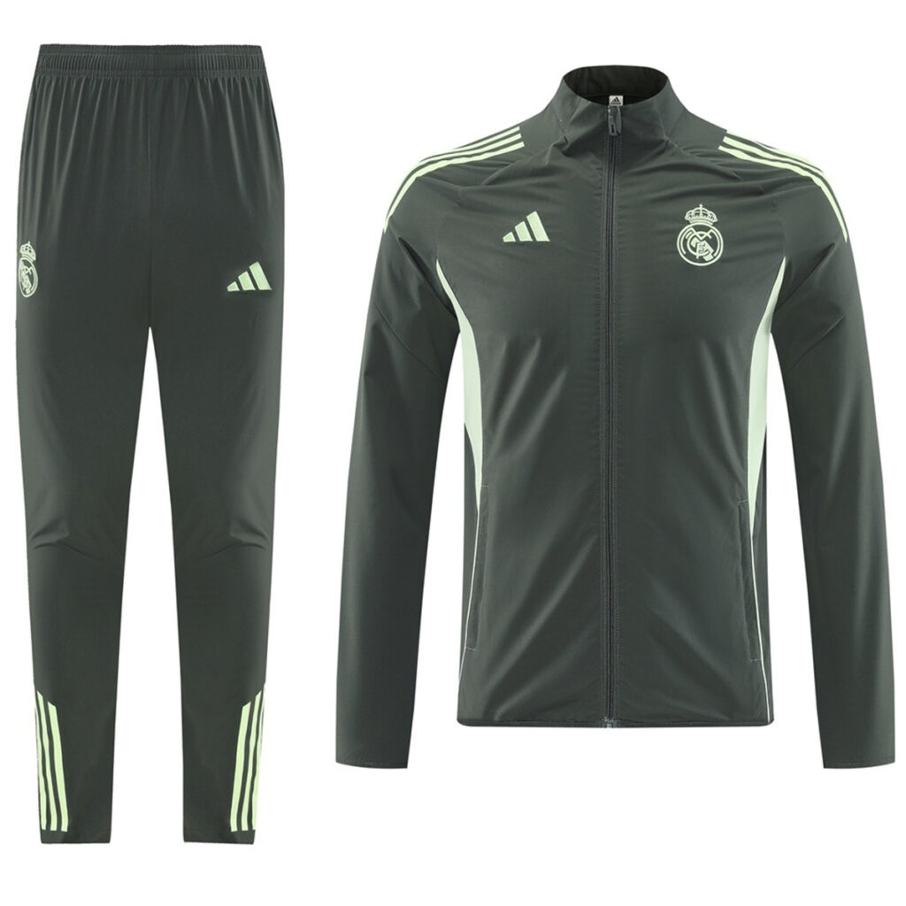 Real Madrid Training Tracksuit Kit(Jacket+Pants) Green 2025/26 - Cancha Kits