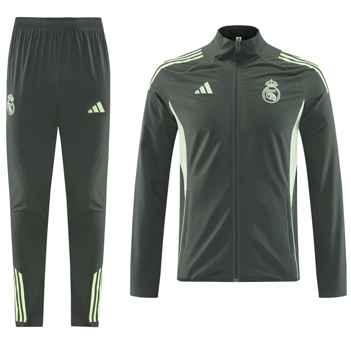 Real Madrid Training Tracksuit Kit(Jacket+Pants) Green 2025/26 — Real Madrid Training 2025/26