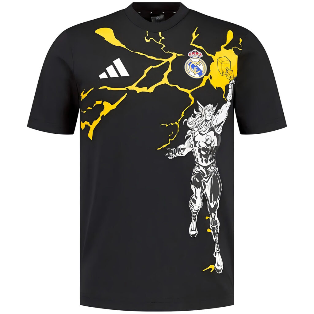 Real Madrid x Marvel T-Shirt 2025/26 Black - Cancha Kits