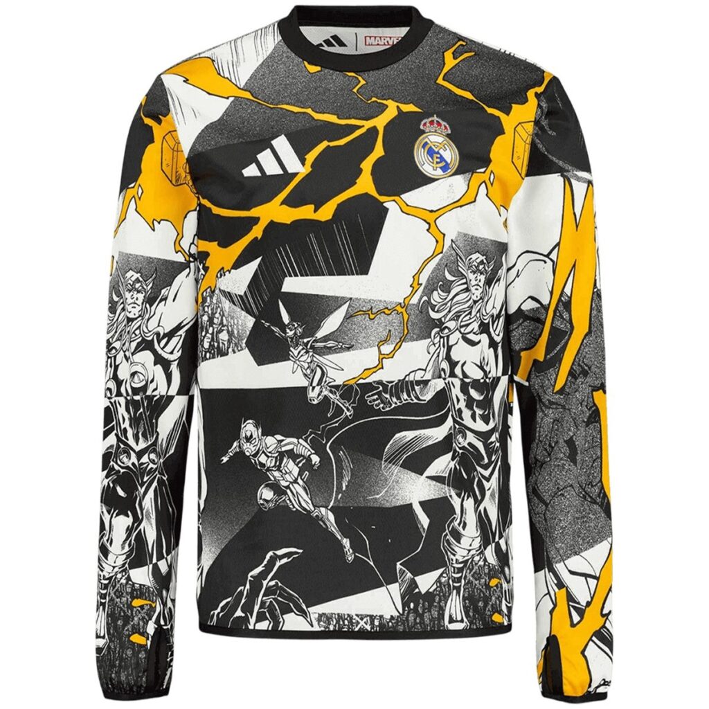 Real Madrid x Marvel Warm Up Long Sleeve Jersey 2025/26 - Cancha Kits