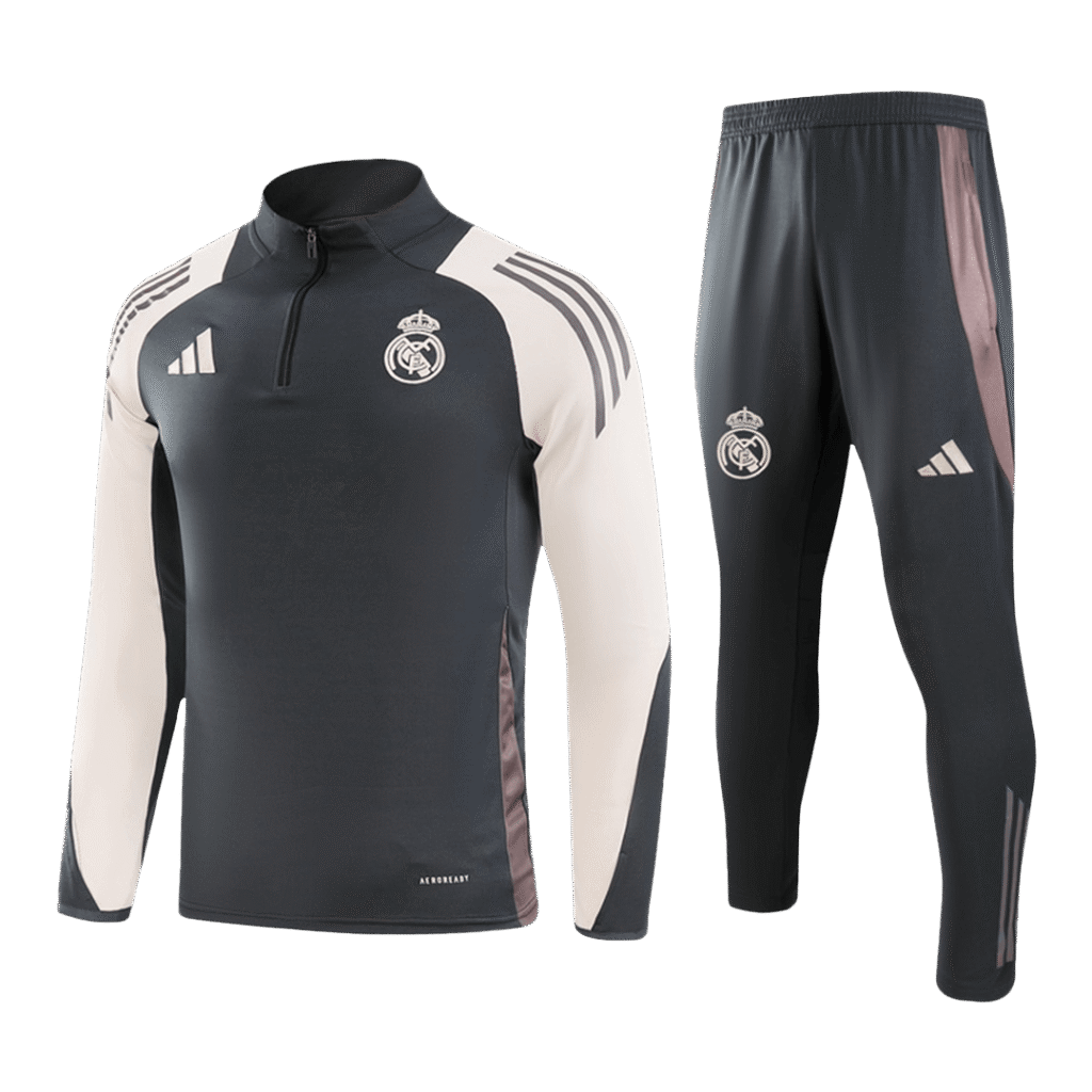 Real Madrid Zipper Sweat Kit(Top+Pants) - Cancha Kits