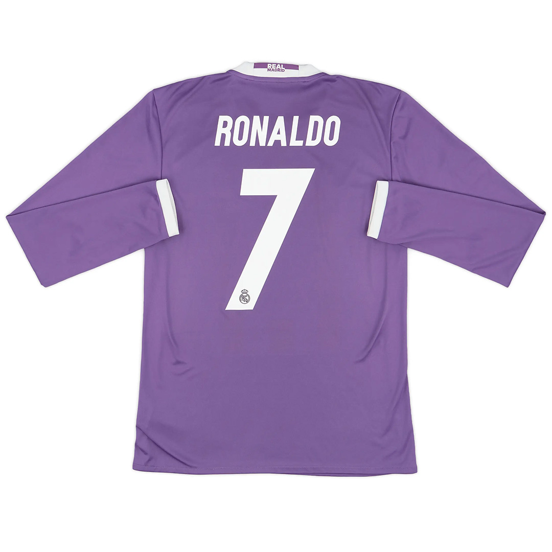 Ronaldo #7 Retro Real Madrid Long Sleeve Away Jersey 2016/17 — Real Madrid Away 2016/17