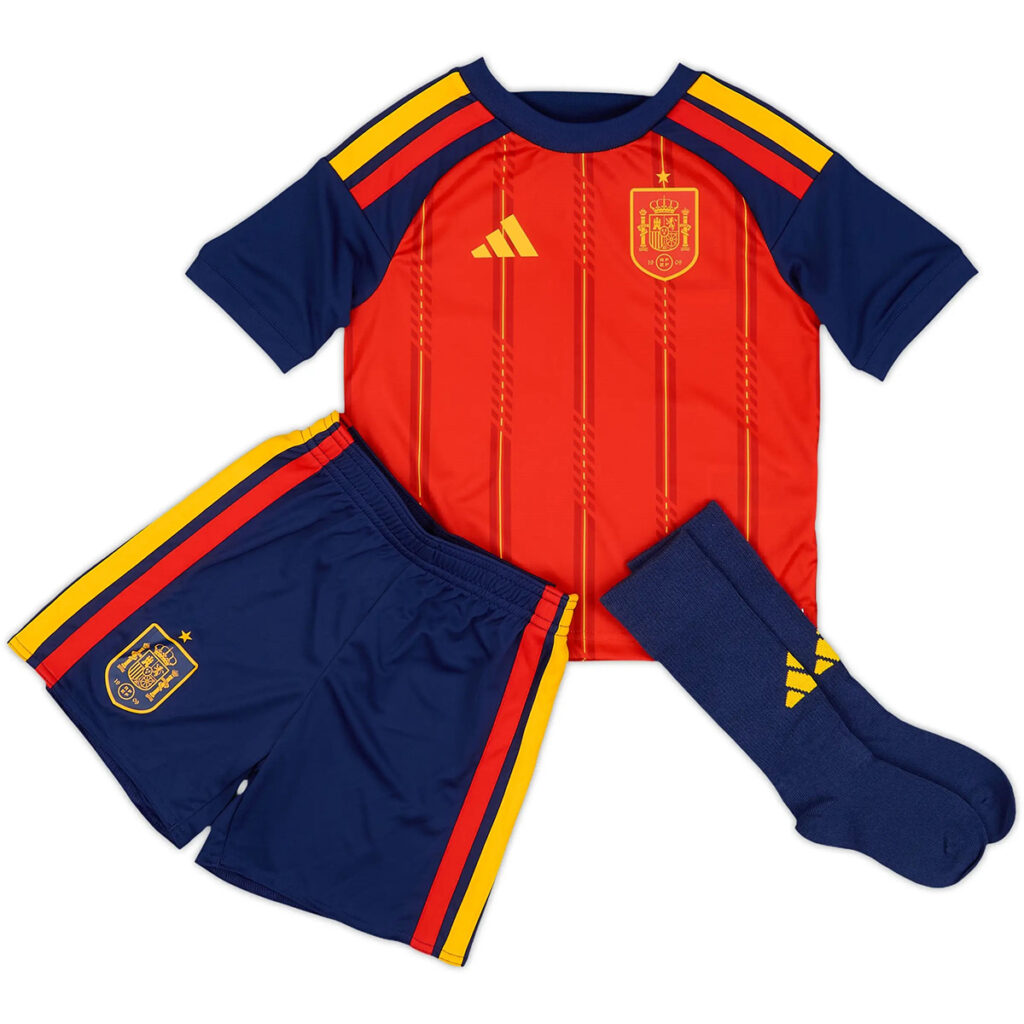 Kids Spain Home Jersey Full Kit World Cup 2026 - Cancha Kits
