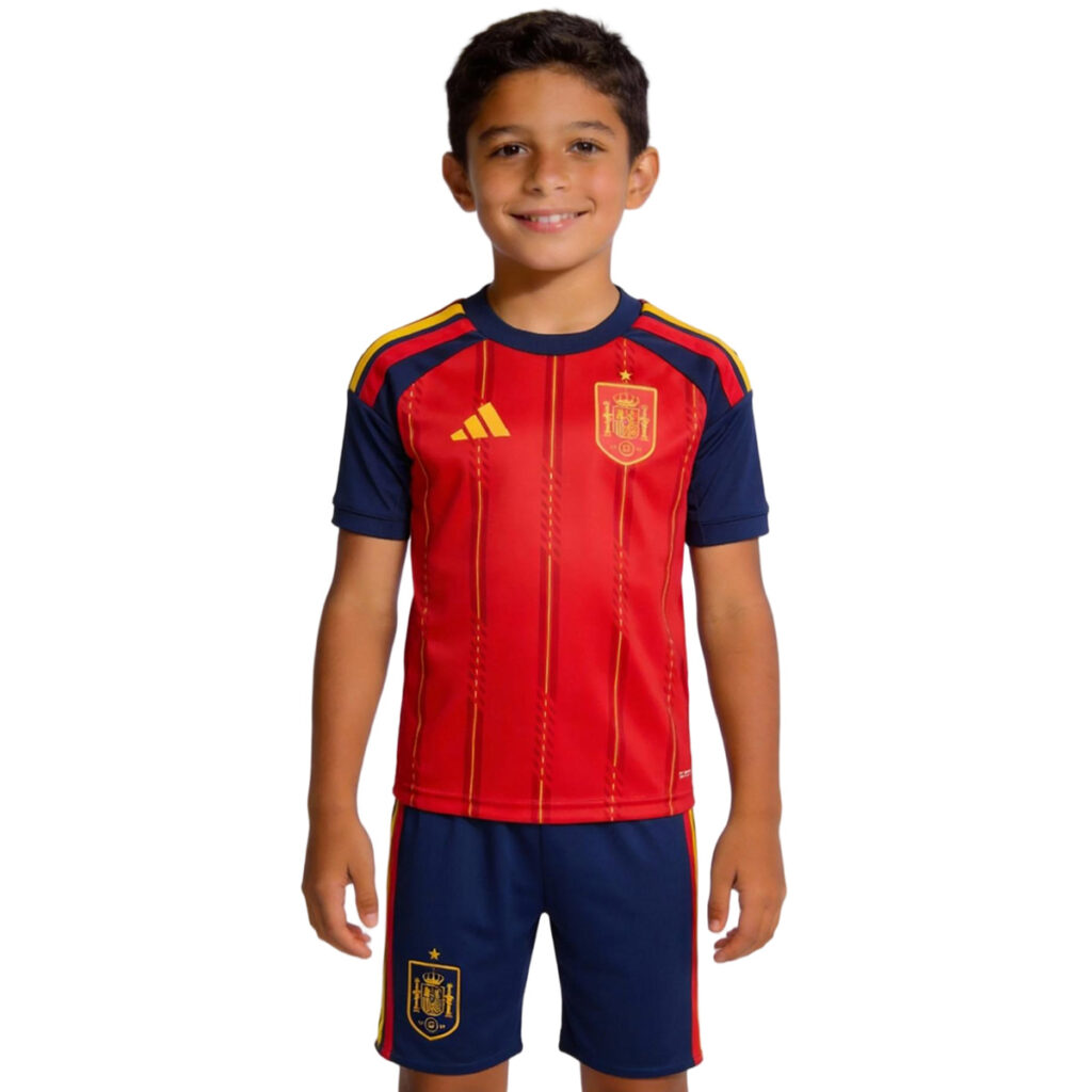 Kids Spain Home Jersey Kit World Cup 2026 - Cancha Kits