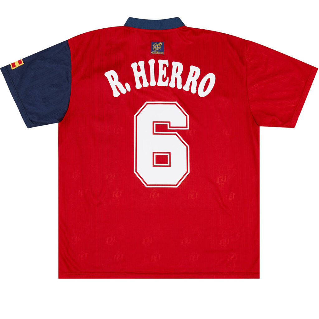 R. HIERRO #6 Retro Spain Home Jersey 1996 - Cancha Kits