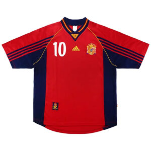 RAÚL #10 Retro Spain Home Jersey World Cup 1998 - Cancha Kits