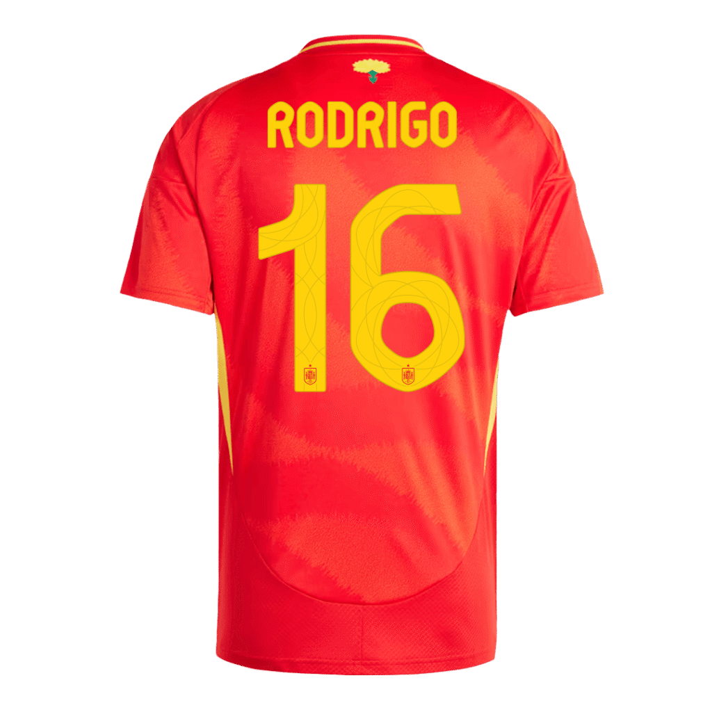 RODRIGO #16 Spain Home Jersey Euro – [Supre Replica] - Cancha Kits