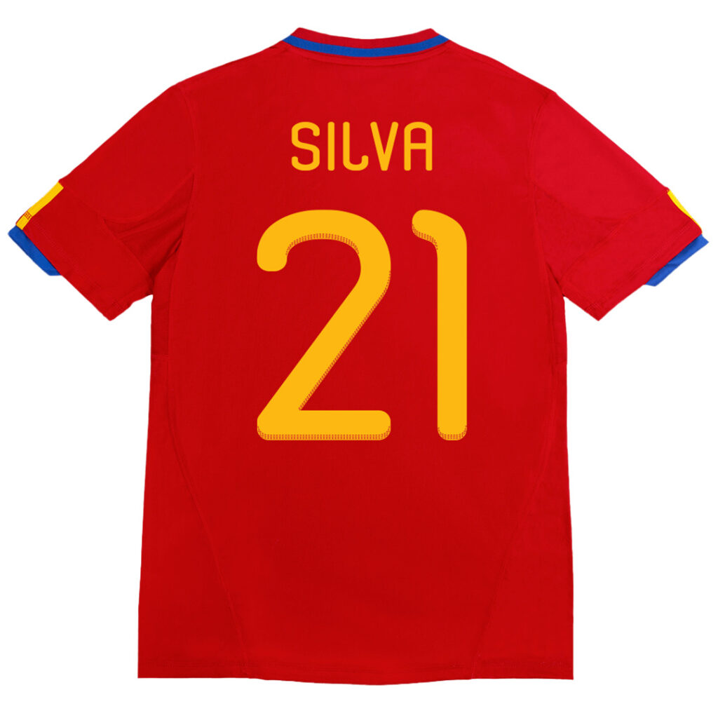 SILVA #21 Retro Spain Home Jersey 2010 - Cancha Kits